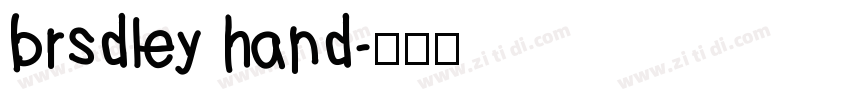 brsdley hand字体转换